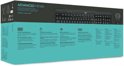 Logitech MK540 Advanced Kabellose Tastatur und Maus Combo für Windows, Spanisches QWERTY-Layout - Sc