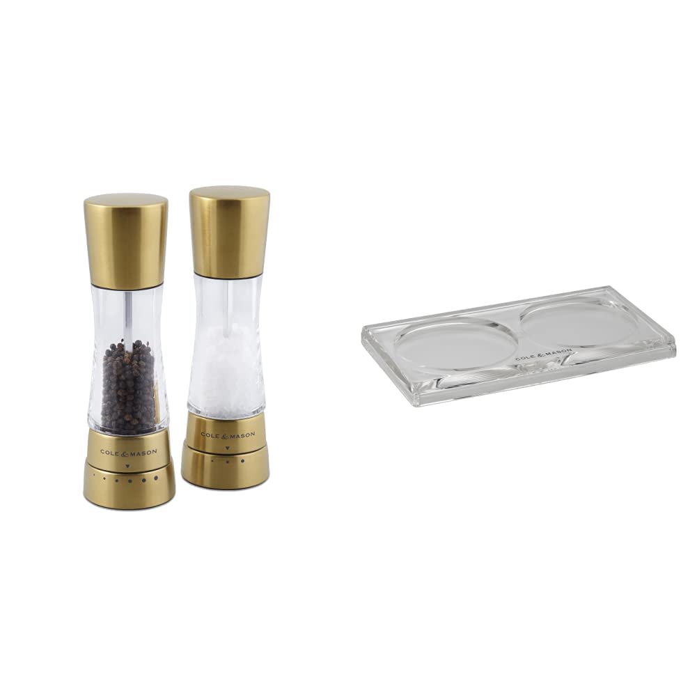 Cole & Mason H332017 Derwent Salz und Pfeffer Mühle Set (Gold) / Cole & Mason H306119 Ramsgate Klare