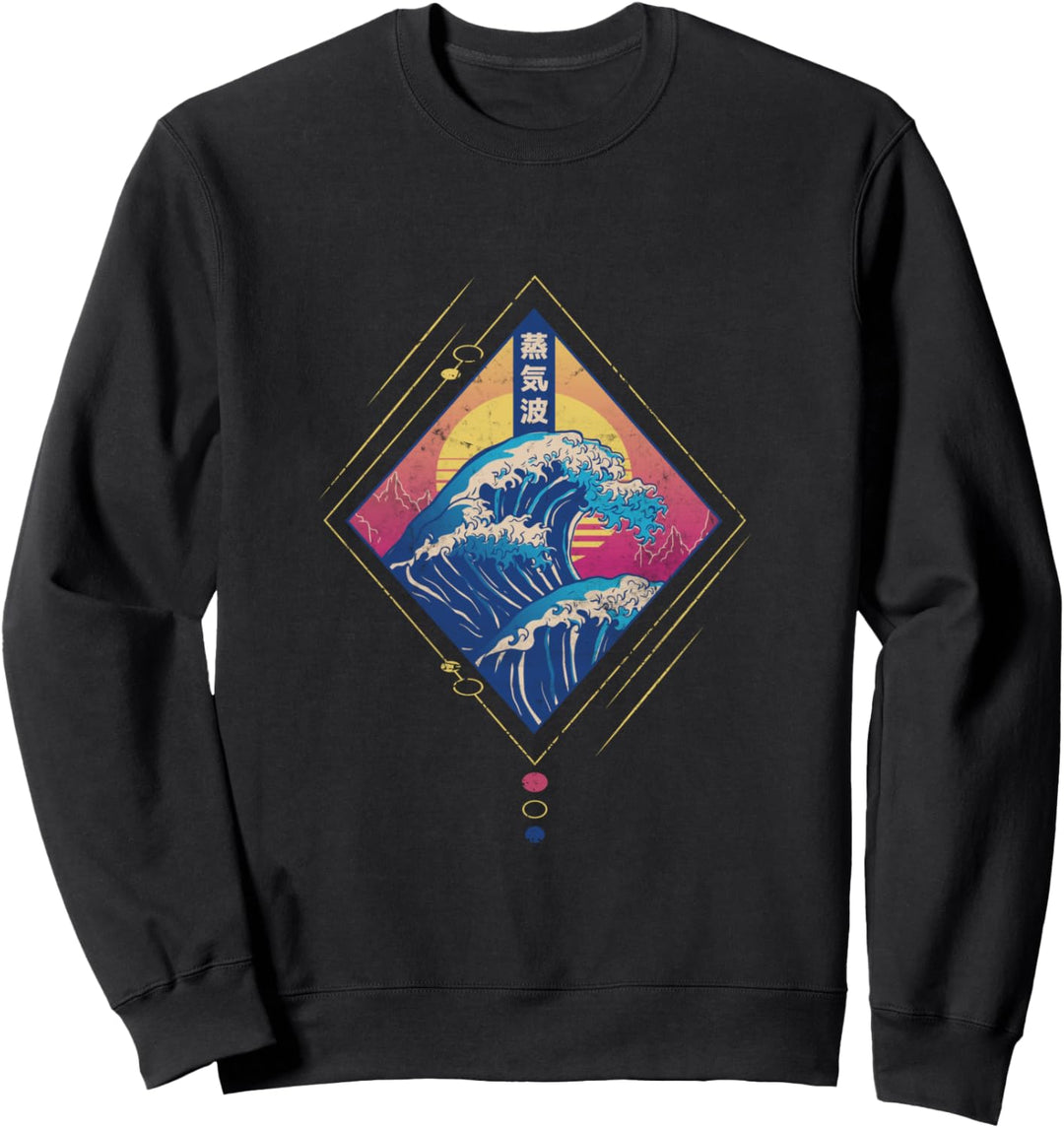 Die grosse Welle aus Kanagawa Hokusai Japanische Kunst Sweatshirt