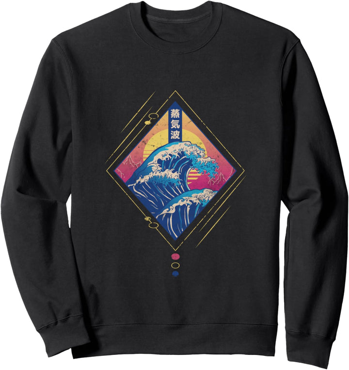 Die grosse Welle aus Kanagawa Hokusai Japanische Kunst Sweatshirt