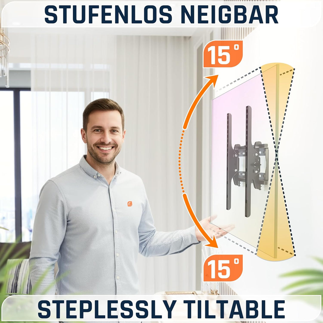 RICOO TV Wandhalterung Fernseher Halterung Neigbar Flach Ultra Slim für 32-65 Zoll R09 RICOO Wandhal