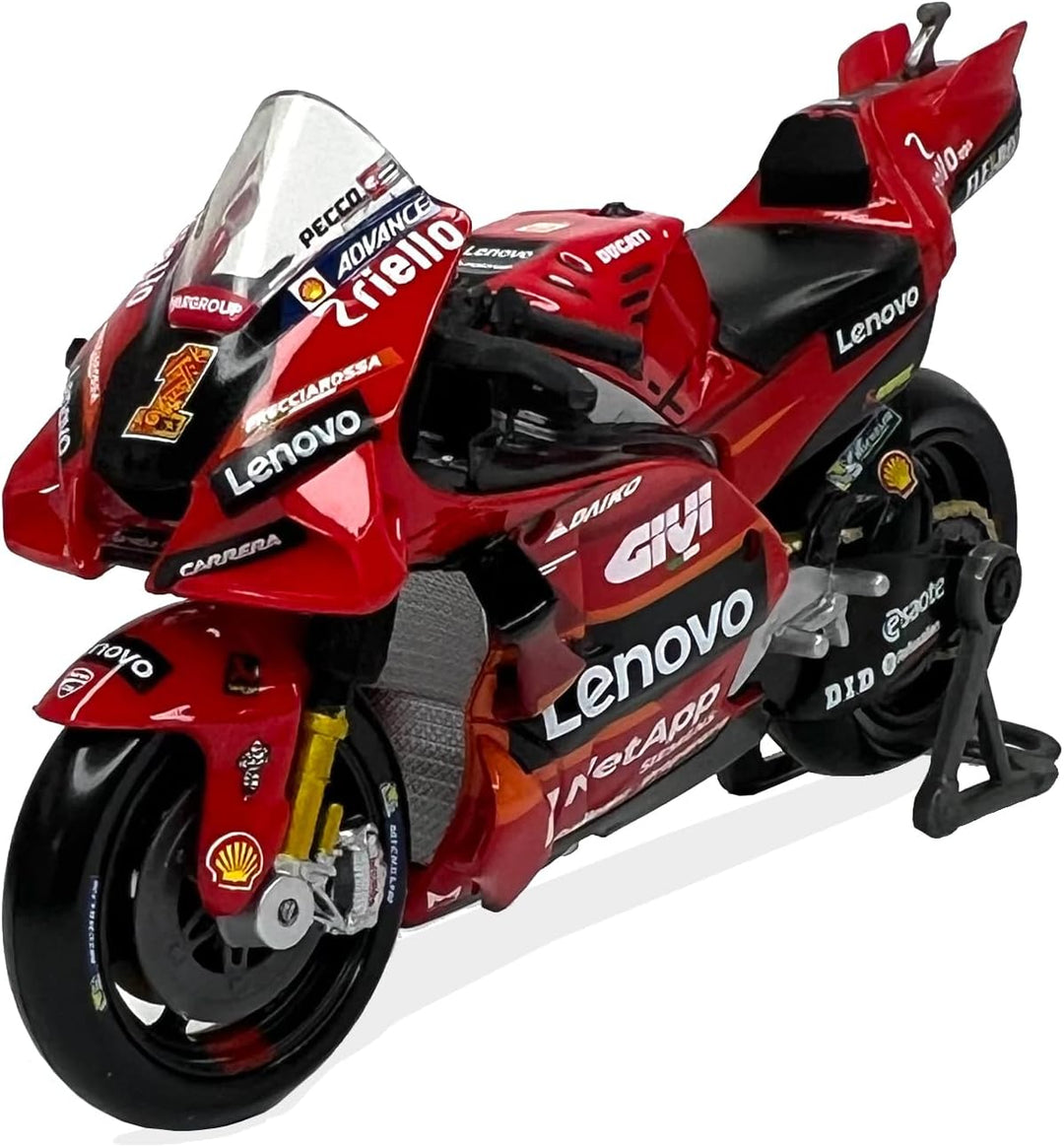 Bburago 1:18 Massstab 36396 – Ducati Desmosedici GP23 Motorrad Moto GP – #1 F. Bagnaia