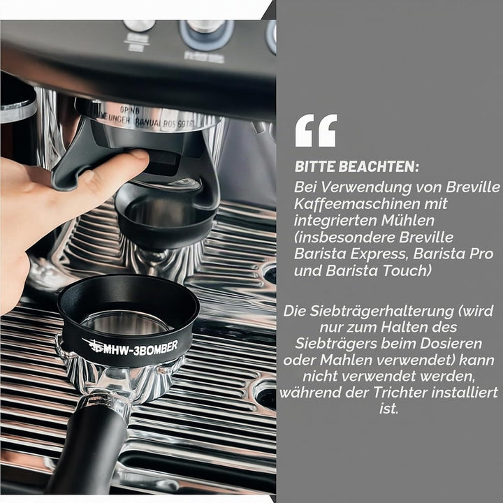 MHW-3BOMBER 54mm Espresso Dosiertrichter Magnetischer Kaffeedosierring Siebträger Trichter Barista T