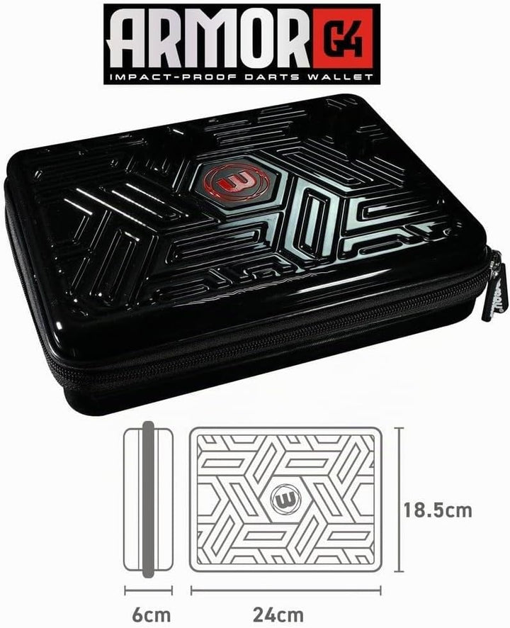 WINMAU Armor G4 Black Dart Case Schwarz G4, Schwarz G4