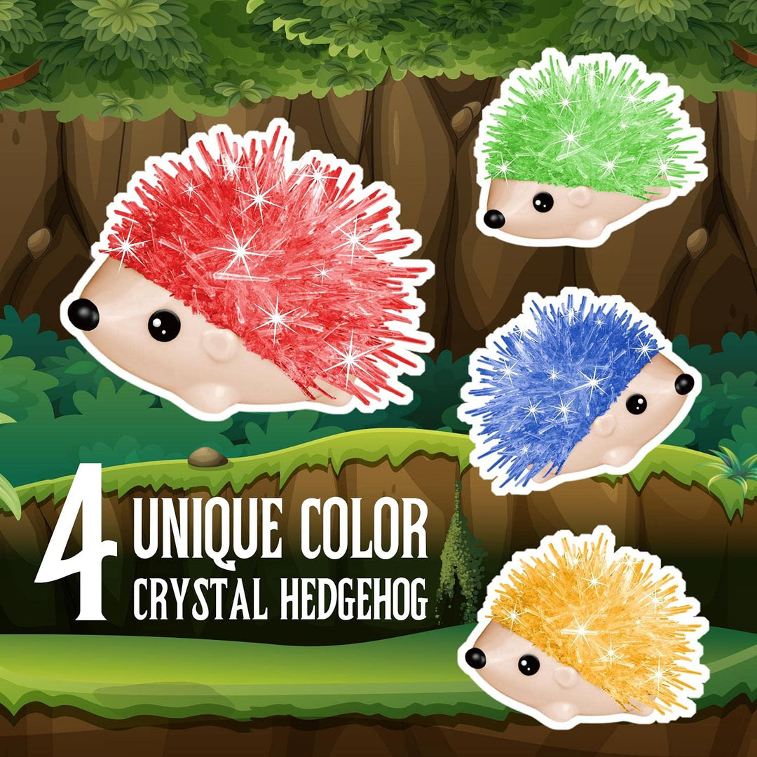Dr. Daz Igel Kristalle Züchten - Kristall Zucht Hedgehog, 4 Stück - Experimente für Kinder ab 6 7 8