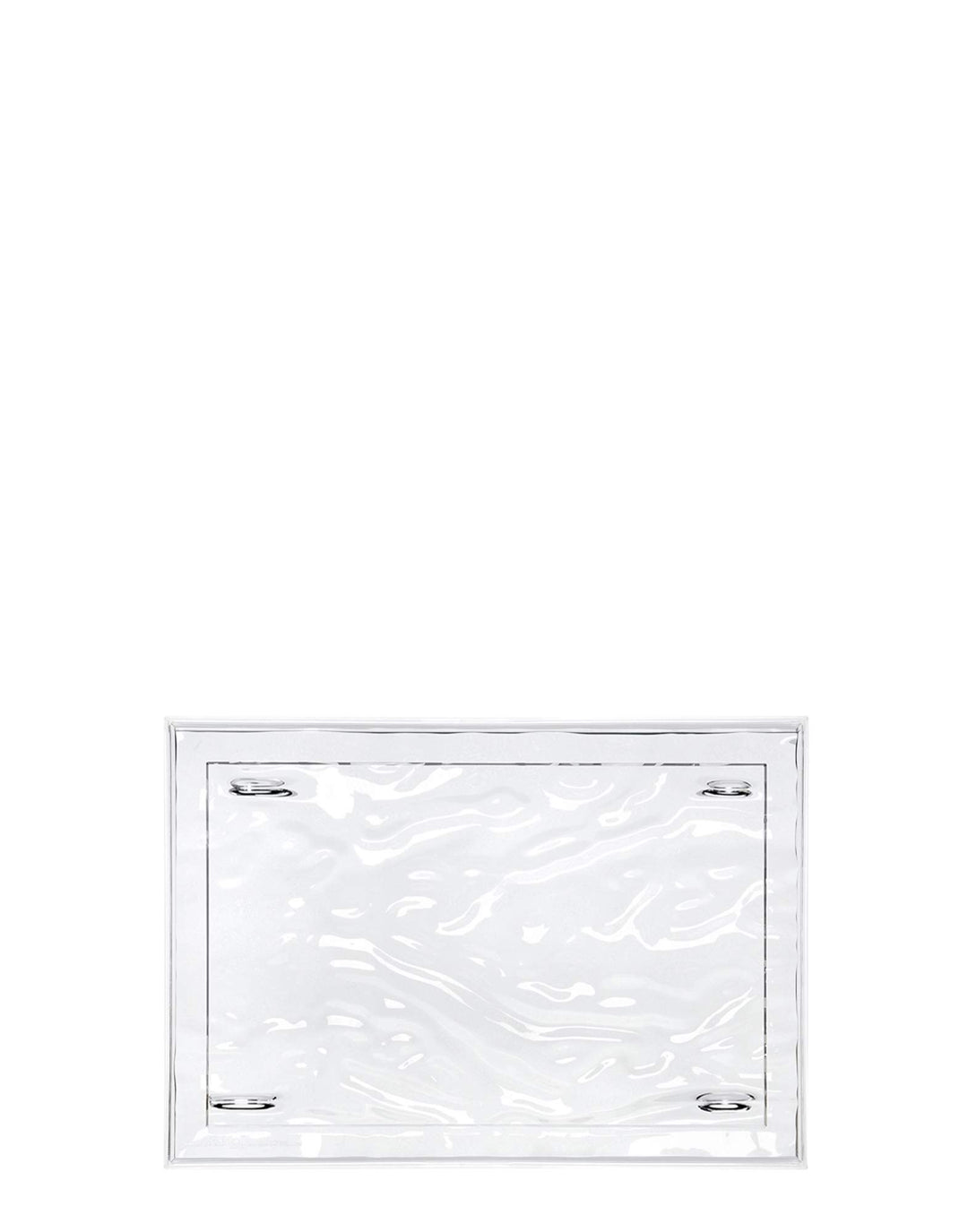 Kartell 01200B4 Dune Tablett, Plastik, Kristall, 46 x 32 x 2,5 cm Piccolo Cristallo, Piccolo Cristal