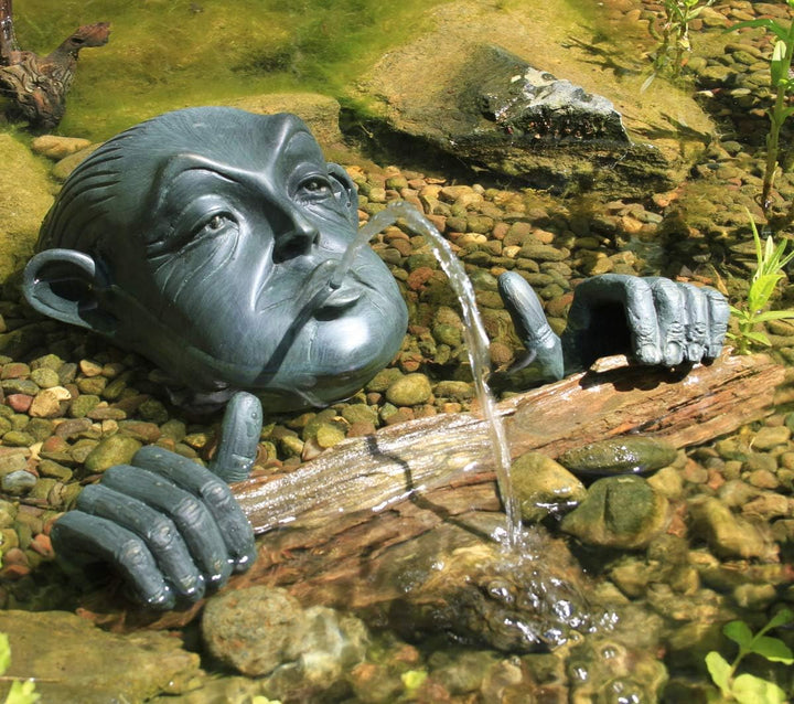 Aquascape Teich und Garten Brunnen Harz Messing Edelrost