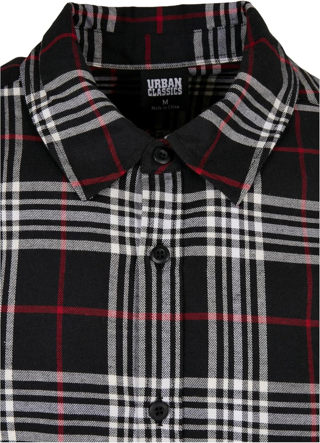 Urban Classics Herren Classic Checked Shirt Hemd S Black/Red, S Black/Red