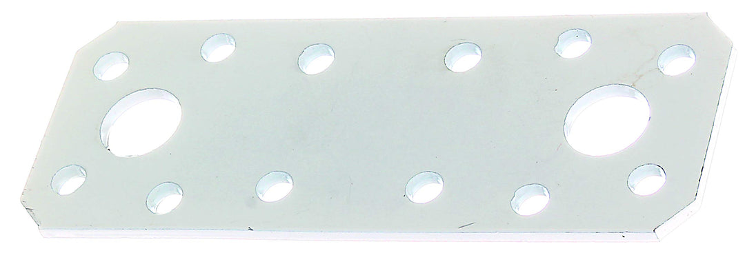 Alberts 846329 Flachverbinder | weiss kunststoffbeschichtet | 96 x 35 mm | 50er Set 100 x 35 mm / 50