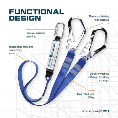 Portwest Doppel Lanyard Gurtband One Size königsblau, One Size königsblau