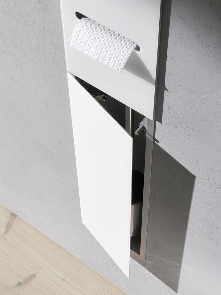 emco ASIS 2.0 Unterputz-Schrankmodul für die Klobürstengarnitur, Badezimmerschrank mit Toilettenpapi