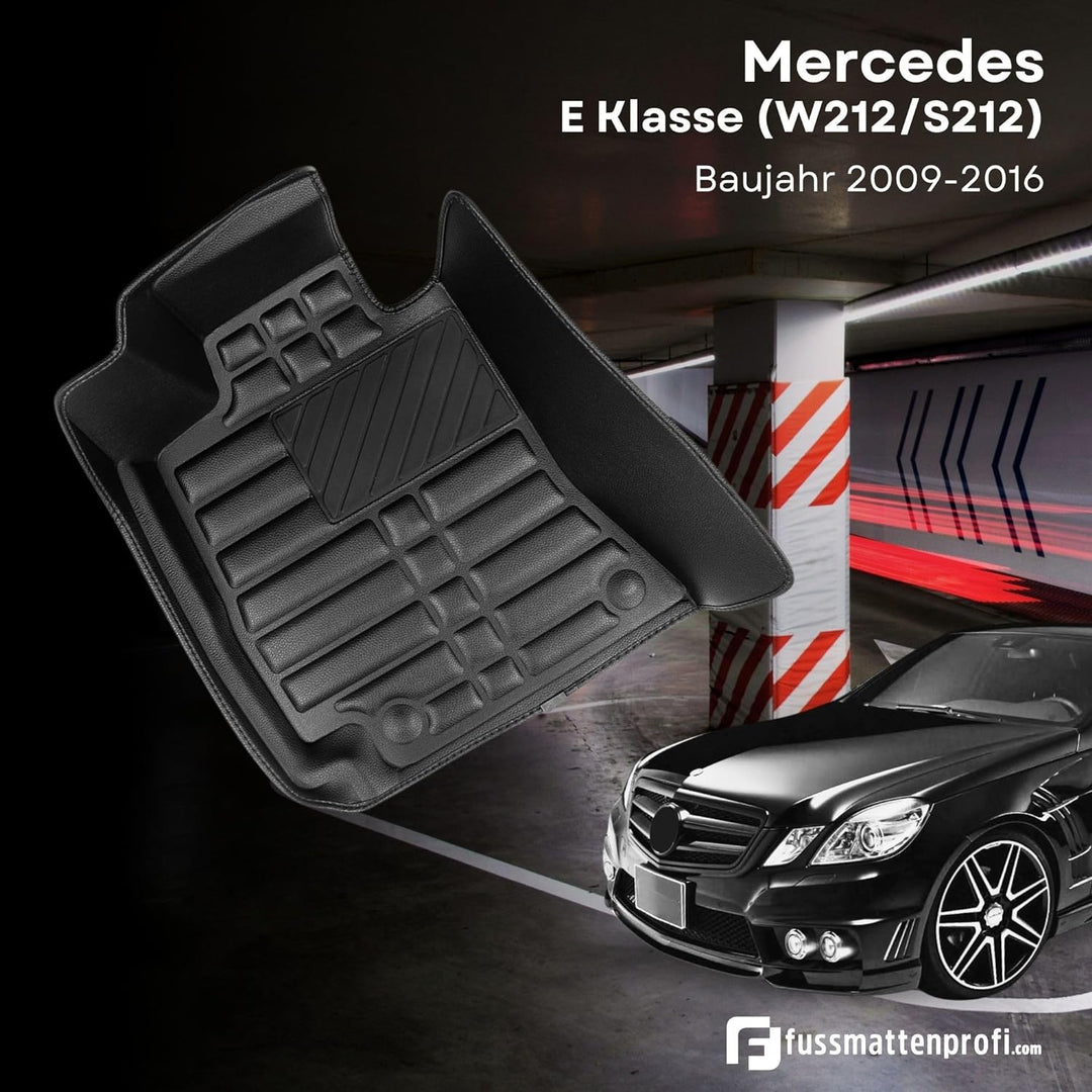 fussmattenprofi.com Auto Fussmatten Kompatibel mit Mercedes E-Klasse (W212/S212) Baujahr 2009-2016 I