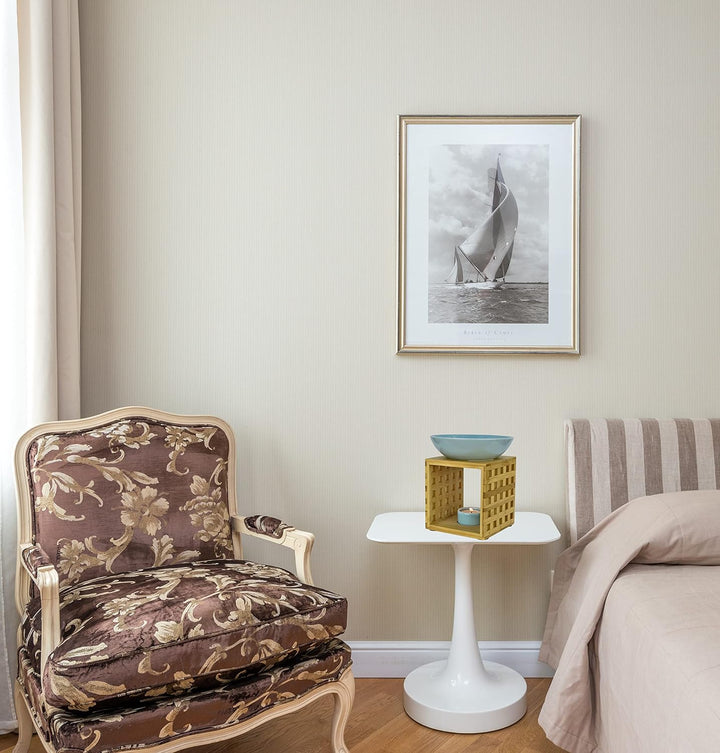 Bitto Duftlampe Riga Weissblau mit Kerze, grosse Schale, Fair Trade, Aromalampe aus Bambusholz und K
