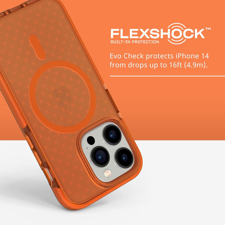 tech21 iPhone 14 Pro Evo Check Kompatibel mit MagSafe - Stossdämpfende & schlanke Schutzhülle mit 16