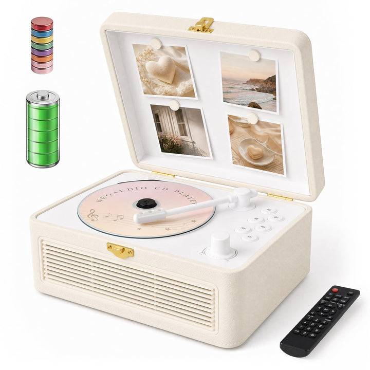 CD Player Tragbar Bluetooth: Kegaudio Radio mit CD-Player Tragbarer mit Lautsprecher Fernbedienung U