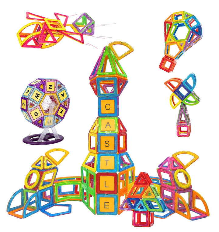 CONDIS Magnetische Bausteine 160 Teile, Magnetspielzeug Magneten Magnetbausteine Spielzeug Magnetspi