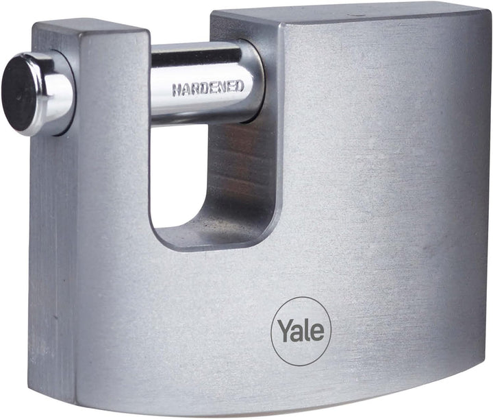Yale - Y124B/70/115/1 Maximale Sicherheit 70 mm Messing Blockhangschloss - Chrom Finish - offener St