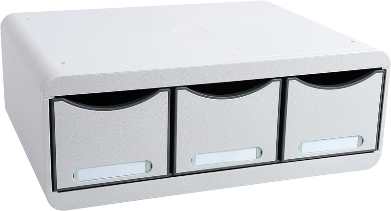 Exacompta 318740D Toolbox Office mit 3 Schubladen aus Kunststoff zur Aufbewahrung kleiner Utensilien