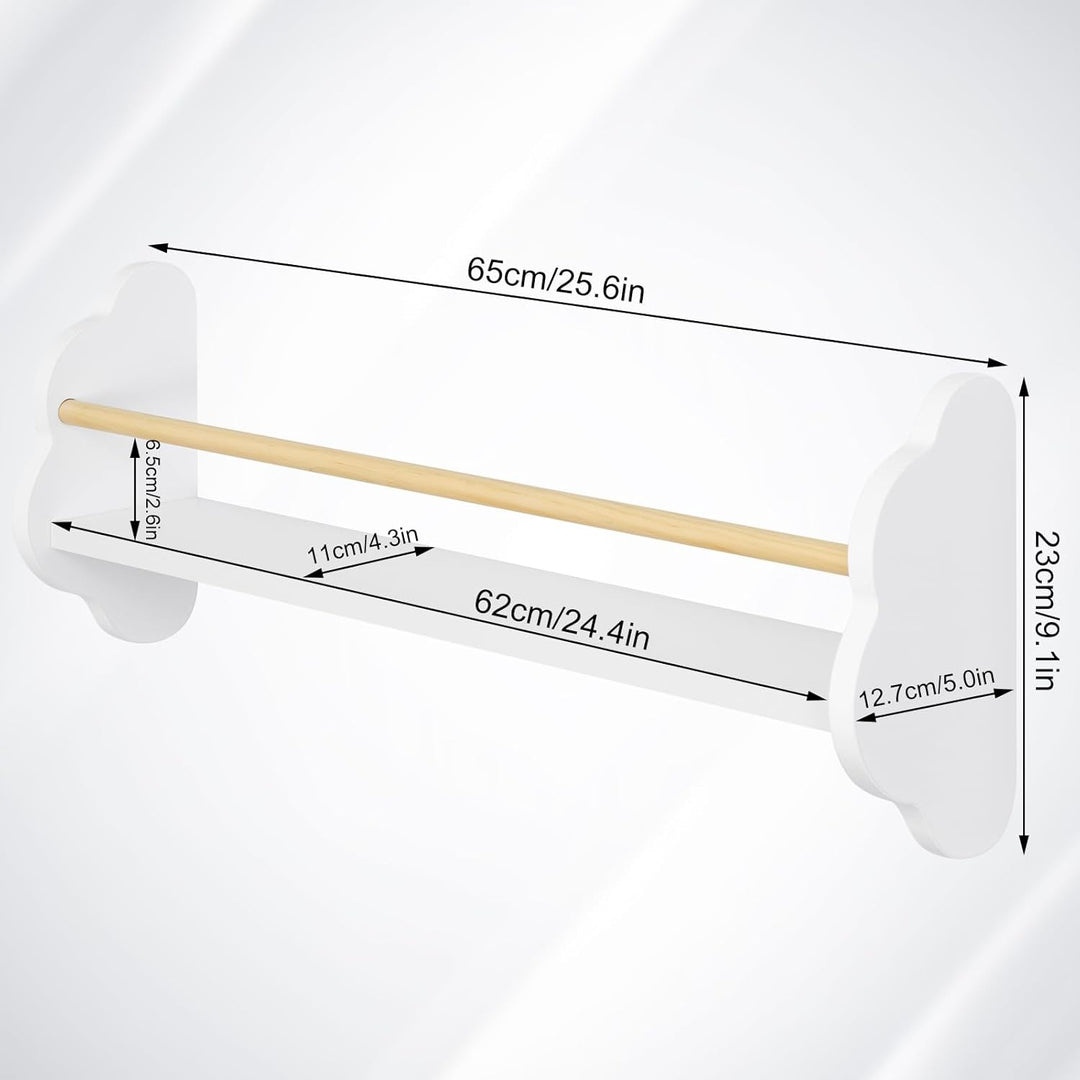 WOLTU Bücherregal Kinder Wand 3er Set, Wandregal Kinderzimmer, Kinderregal für Buchaufbewahrung, aus