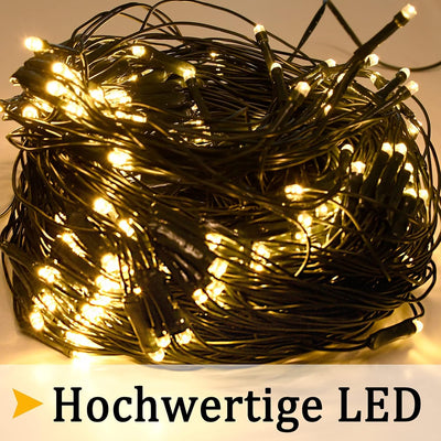 LARS360 LED Lichternetz 3x2m 250LEDs Aussen und Innen Lichterkettenvorhang mit 8 Leuchtmodi Warmweis