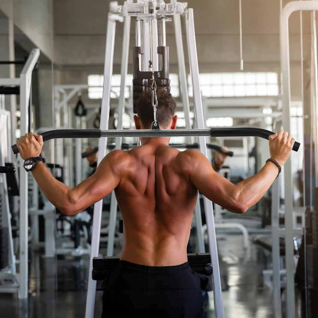 Mezchi LAT Pull Down Aufsätze, 99 cm Latzugstange mit rutschfestem Griff, Lat-Stange Kabelmaschinena