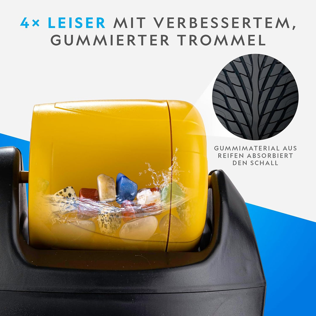 NATIONAL Geographic Starter Rock Metall, gummierter Schaft Tumbler Kit - Komplettes Steinpolierer-Se