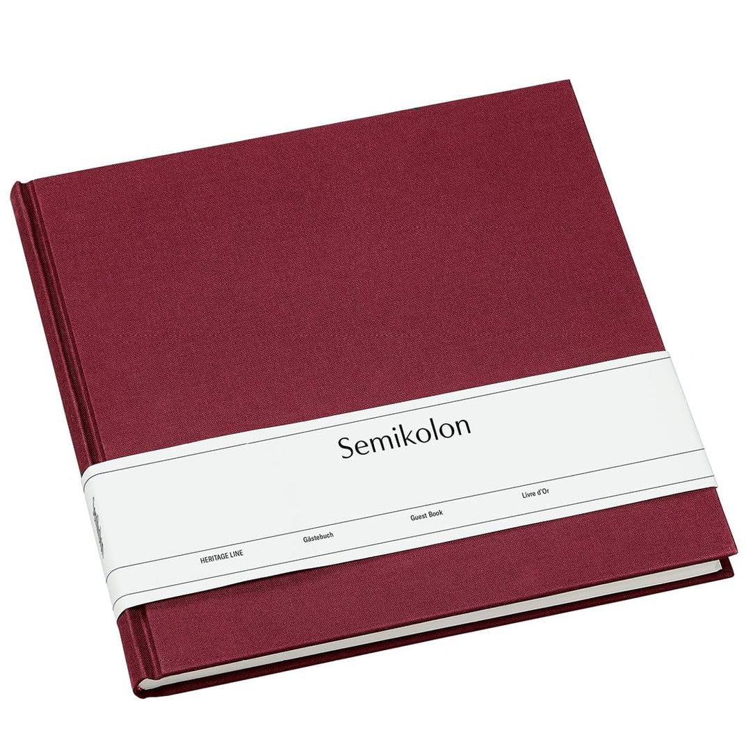 Semikolon 353525 Gästebuch - 25 x 23 cm - mit 180 blanko Seiten zum Selbstgestalten, Lesezeichen - b