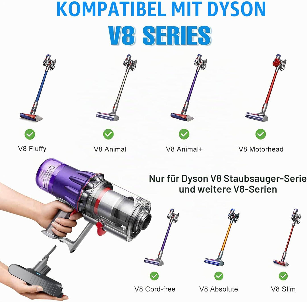 V8 Akku für Dyson V8 6000mAh Ersatzakku für Dyson SV10 Kompatibel mit V8 Motorhead/Fluffy/Animal/Abs