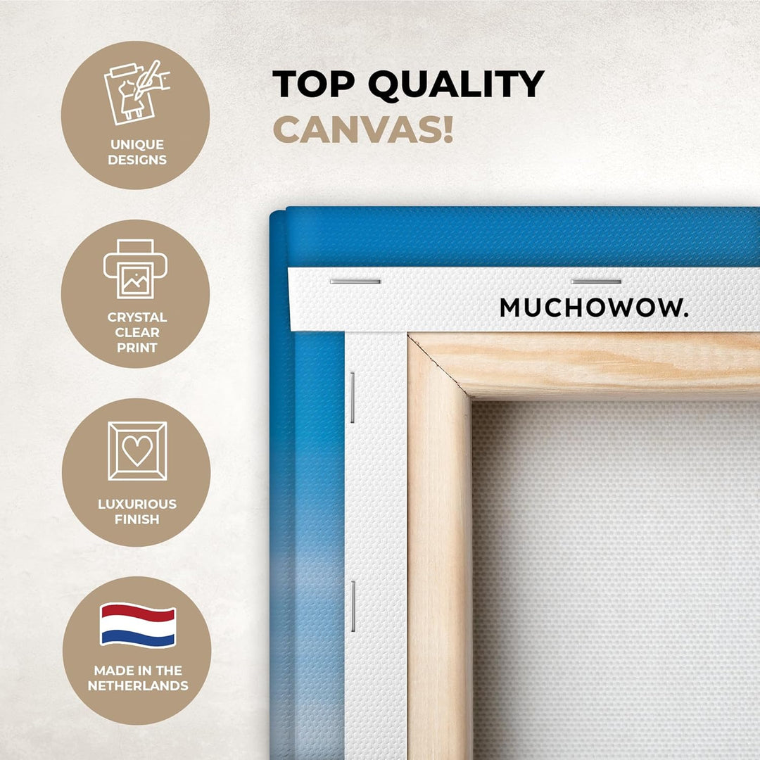 MuchoWow© Bild auf Leinwand Gross 120x80 cm XXL Schlafzimmer Bilder Wand Deko Wohnzimmer Modern Wand