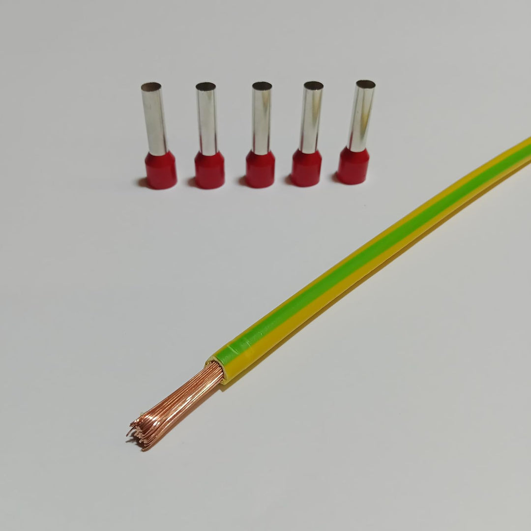 Erdungskabel 10mm² - Grün/Gelb - H07V-K - Erdungsleitung Aderleitung feindrähtig flexibel (5-100m) i