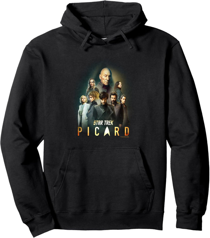 Star Trek: Picard Cast Collage Logo Pullover Hoodie