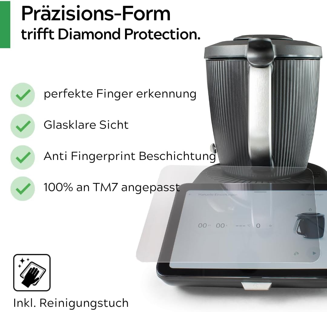 ScreenPRO Displayschutzfolie kompatibel mit Thermomix TM7 – Kratzfest, blasenfrei, passgenau – Schut