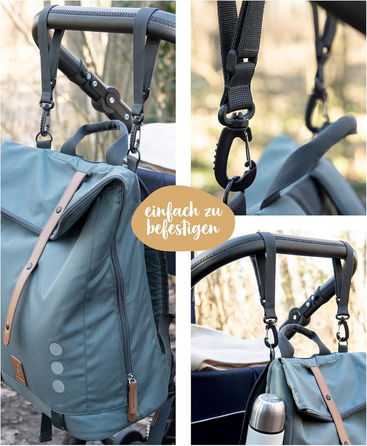 Ehrenkind® Wickeltasche Rucksack | Grosser Wickelrucksack mit Multifunktions-Babytaschen und mobiler