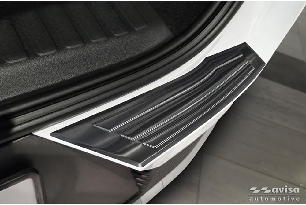Avisa Schwarz Edelstahl Heckstossstangenschutz kompatibel mit Ford Explorer EV 2024- 'Ribs'