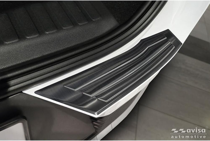 Avisa Schwarz Edelstahl Heckstossstangenschutz kompatibel mit Ford Explorer EV 2024- 'Ribs'
