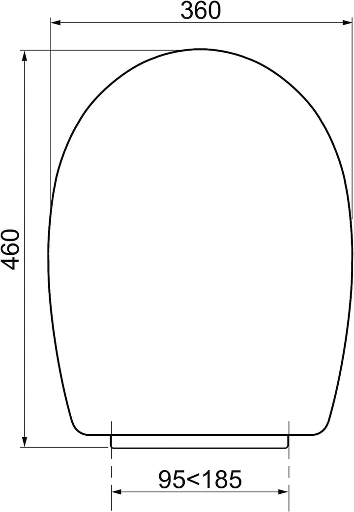 Wirquin 20724240 Marbella WC-Sitz aus thermoplastischem Kunststoff, Blumendekor schwarz