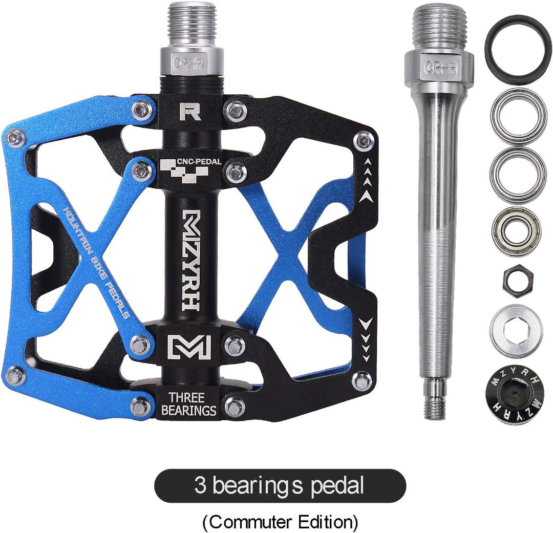 MZYRH Mountainbike Pedale, ultrastarke Bunte CNC Aluminiumlegierung maschinell bearbeitet 9/16 "Radv