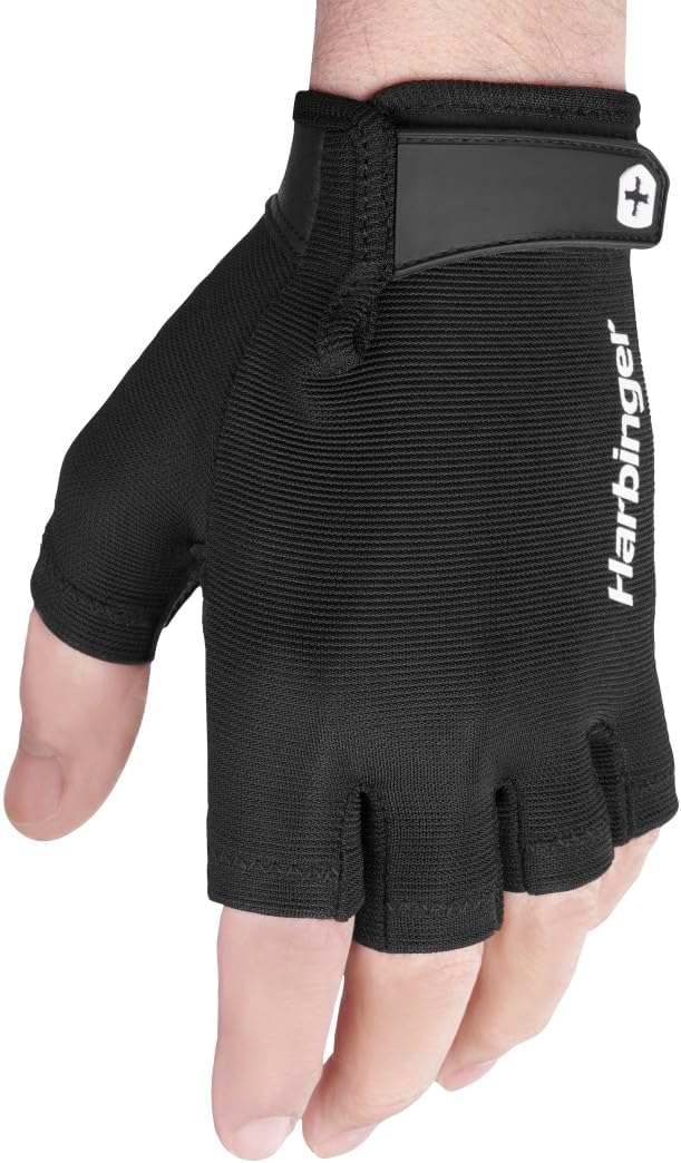 Harbinger Power 2.0 Gewichtheberhandschuhe – Gepolsterte Lederhandfläche, Atmungsaktiver Sitz, Handg