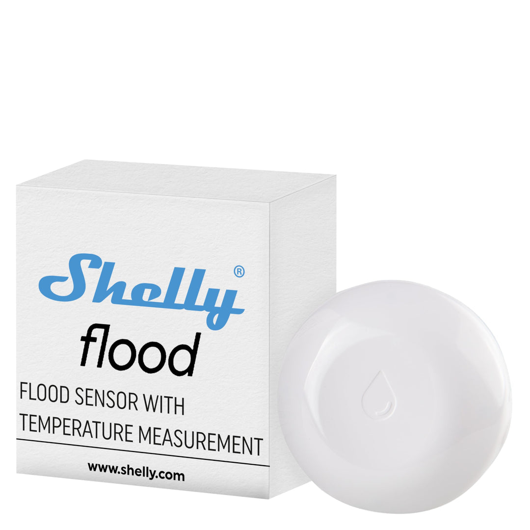 Shelly Flood Smart Home WLAN Wassermelder & Temperatursensor, Wasseralarm & digitales steuern der Fu