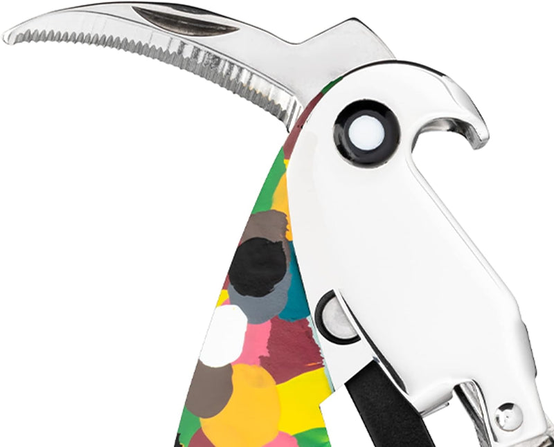 Alessi "Parrot" Sommelier-Korkenzieher aus Gussaluminium und PC. Handdekoriert, "Proust". Licensed b