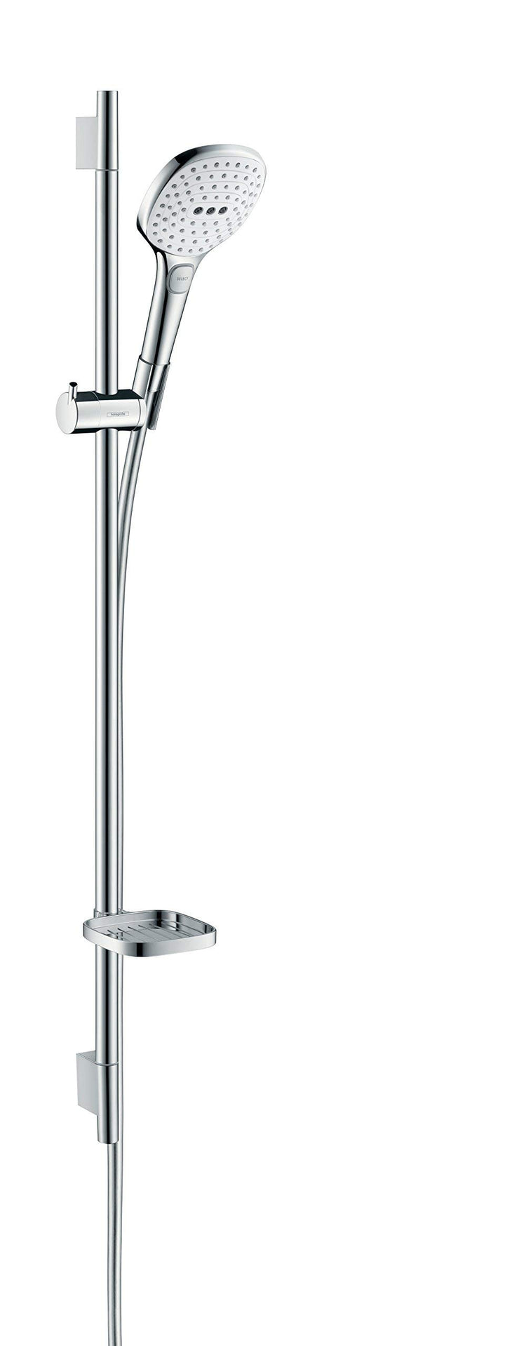 hansgrohe Raindance Select E 120 wassersparendes Duschset 0,90m, 3 Strahlarten, Weiss/Chrom 3 Strahl