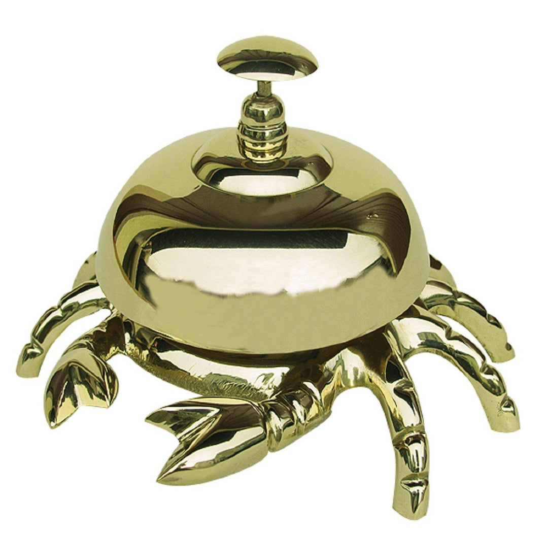 Maritime Tischglocke Krabbe aus Messing