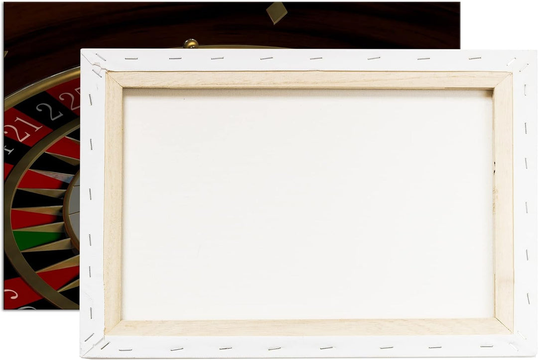 deyoli Roulettetische Format: 80x60 als Leinwand, Motiv fertig gerahmt auf Echtholzrahmen, Hochwerti