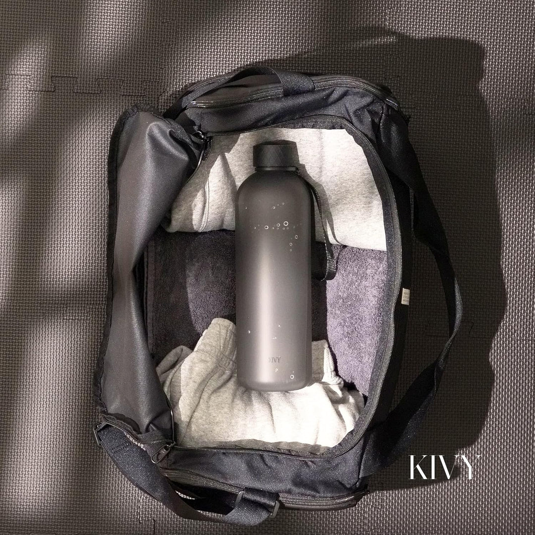 KIVY Tritan-Wasserflasche 1,5 Liter - Kohlensäure geeignet & Auslaufsicher - Für Sport, Schule & Bür