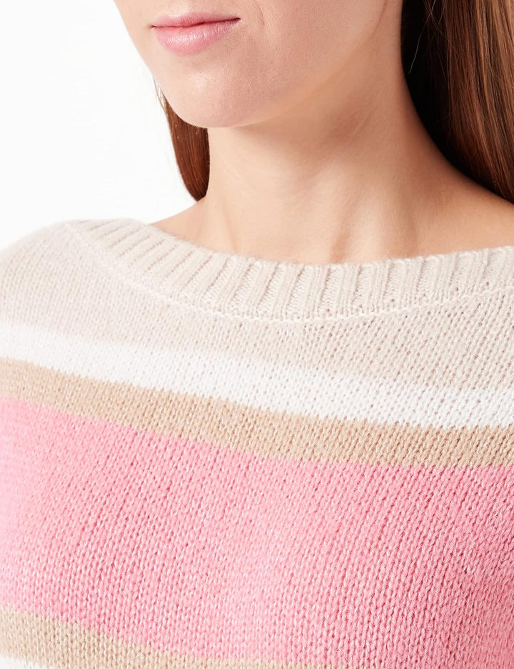 Gerry Weber Damen Pullover 42 Lila/Pink/Ecru/Weiss Ringel, 42 Lila/Pink/Ecru/Weiss Ringel