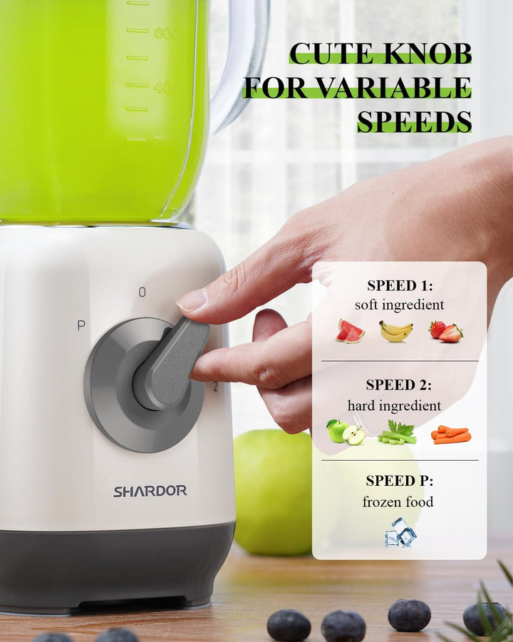 Standmixer, Smoothie Maker für schnelles 3D-Mehrwinkelschneiden, Mixer mit 2 Geschwindigkeiten und P