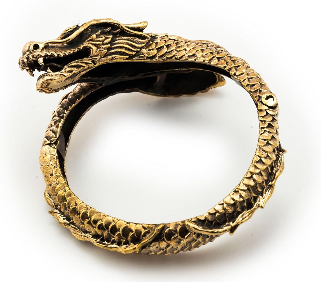Windalf Vintage Frauen Armreif BRÁINA Ø 5.2 cm Drachenschmuck Armschmuck Armkette Hochwertige Bronze