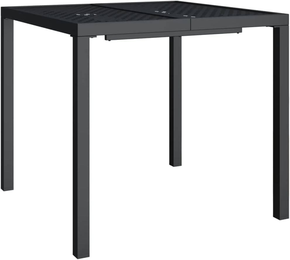 vidaXL Gartentisch, Garten Esstisch Mesh-Design, Terrassentisch Stahlgestell, Gartenmöbel Tisch, Mod