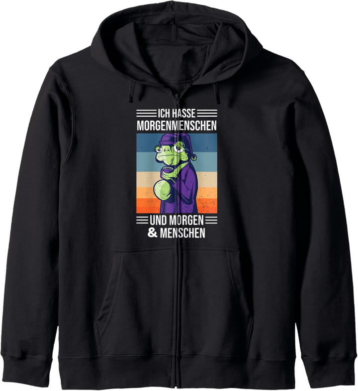 Ich hasse Morgenmenschen & Morgen und Menschen Frosch Kapuzenjacke