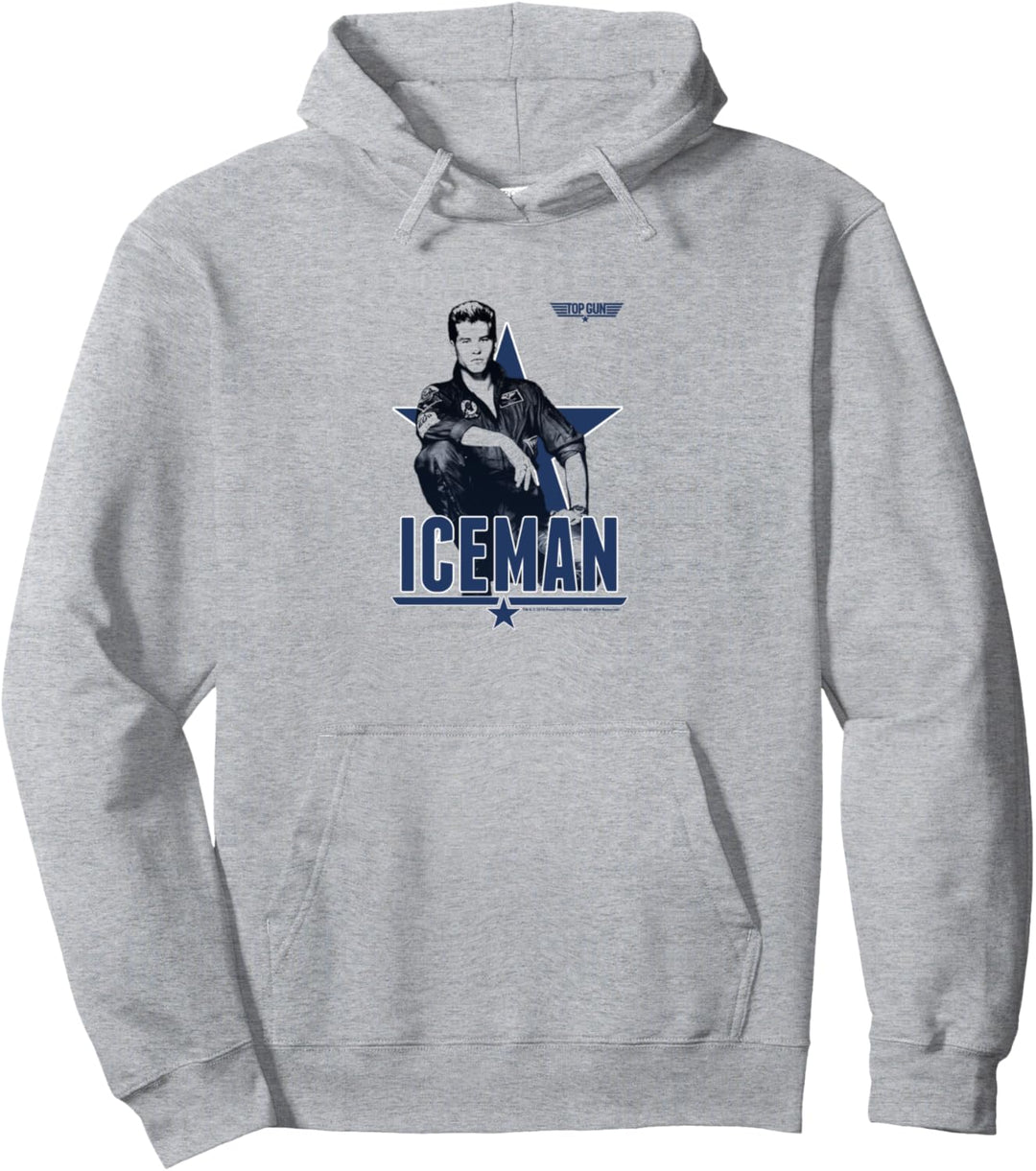 Top Gun Iceman Portrait Poster Pullover Hoodie